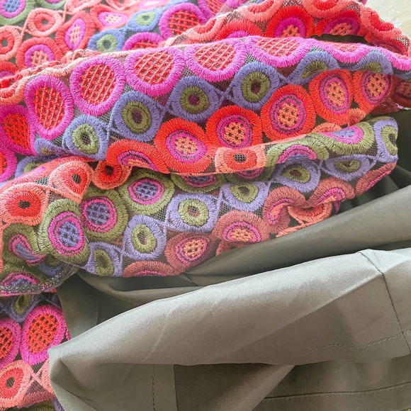 Trina Turk Roe Size 14 Multicolor Embroidered Dress - Picture 4 of 9